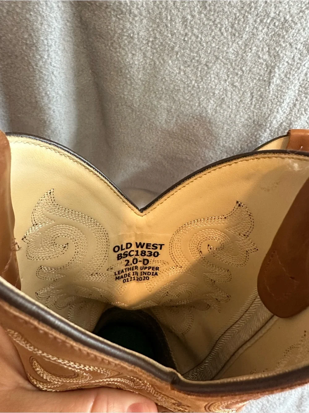Old West Brown and Tan Kids' Western Boots